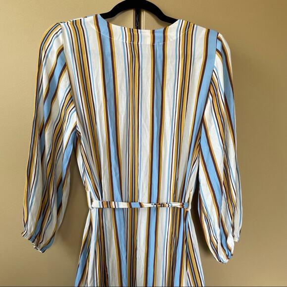 Faithfull the Brand Matilda Stripe Maxi Dress High Low Hem Size 2 - Picture 13 of 15